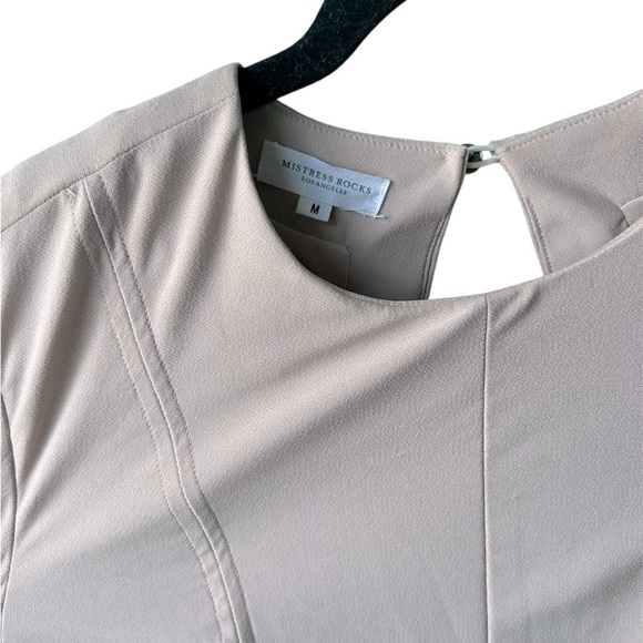 Mistress Rocks Shorts Romper with short sleeve crop top size medium in pale pink - Picture 4 of 13